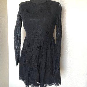 Xhiliration Black Lace Dress